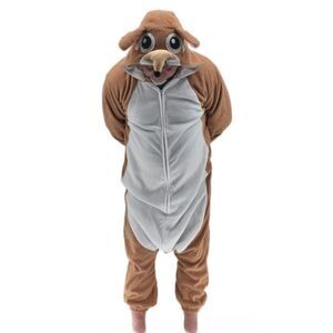 SimZoo adult unisex animal brown white pink tail large